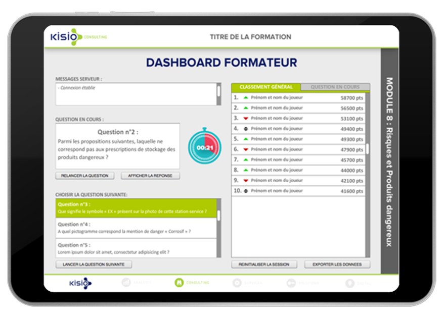 Projet de Serious Game, EFFIA Risques Environnemetaux, réalisé par Dowino