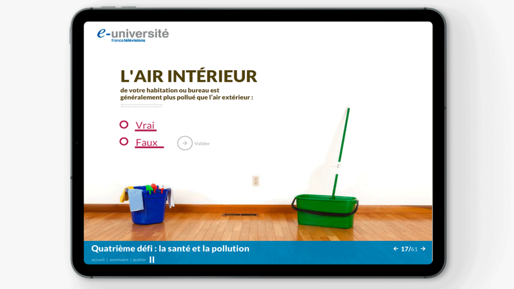 Projet de Digital Learning, France TV DD, réalisé par Dowino