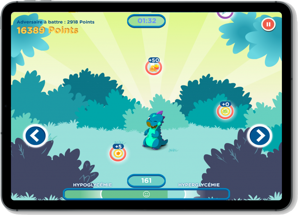 Serious Game santé sur le diabète infantile, Glucozor, réalisé par Dowino