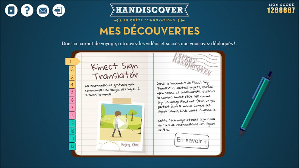 Projet d'Application, Handiscover, réalisé par Dowino