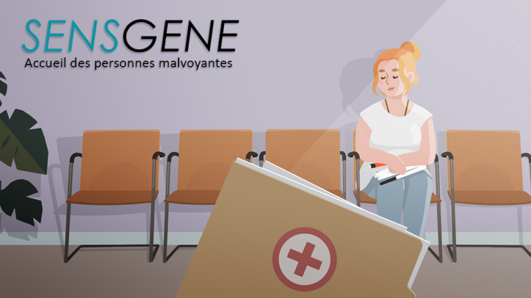 Projet de film pédagogique, SENSGENE accueil des personnes malvoyantes en milieu hospitalier par DOWiNO