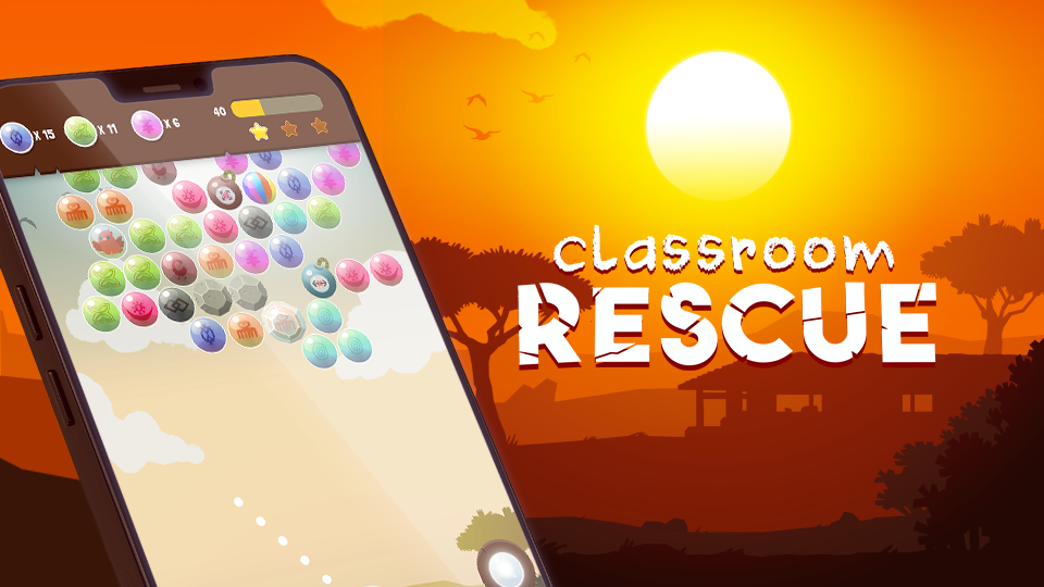 Réalisé par DOWiNO, Classroom rescue est un serious game qui sensibilise aux problématiques de l'accès à une éducation de qualité dans le monde