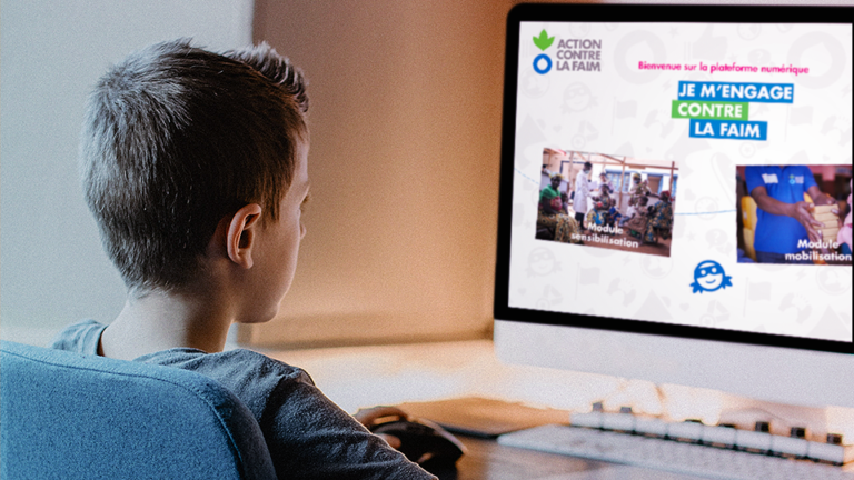 plateforme digitale de blended learning réalisée par DOWiNO, je m'engage contre la faim sensibilise aux actions d'ACF