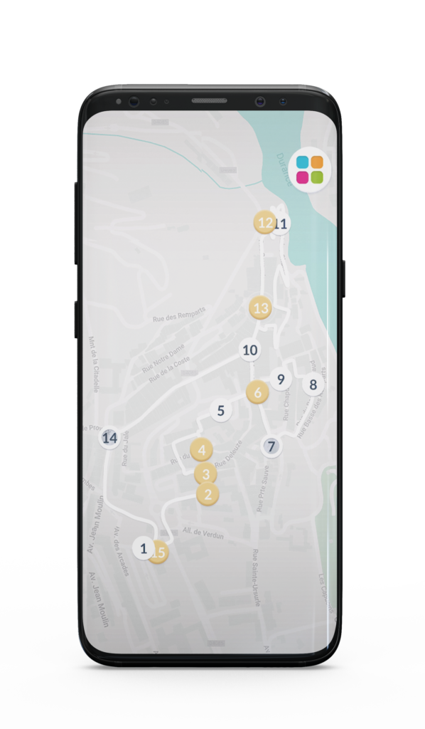 Déplacez vous au centre de la ville grâce à la carte interactive de l'application