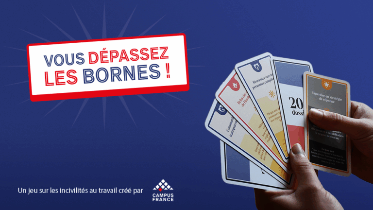 Vous depassez les bornes est un jeu de carte sur les incivilités au travail. Réalisation par DOWiNO, studio de création de serious games basé à Lyon.