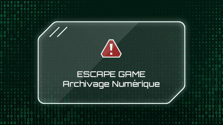 Escape game pour Sensibiliser et responsabiliser les agents.es sur l’importance d’un bon archivage numérique pour assurer la continuité du service public. Réalisation par DOWiNO, studio de création de serious games basé à Lyon.