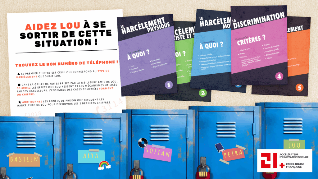 Escape game de sensibilisation au harcèlement scolaire. Réalisation par DOWiNO, studio de création de serious games basé à Lyon.