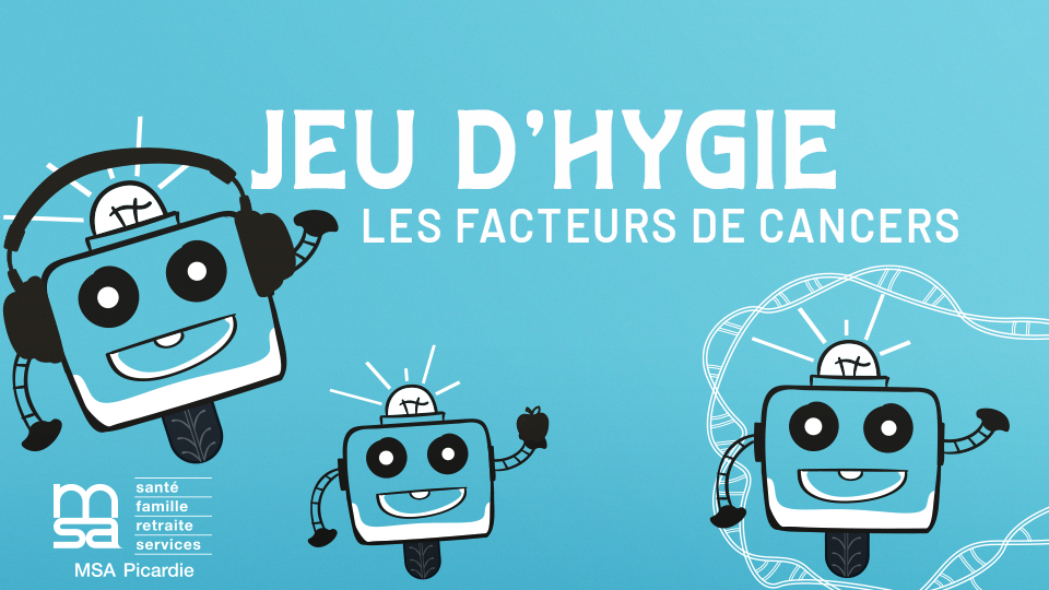Un jeu d'énigme digitalisé pour en apprendre plus sur les facteurs de cancers. Réalisation par DOWiNO, studio de création de serious games basé à Lyon.